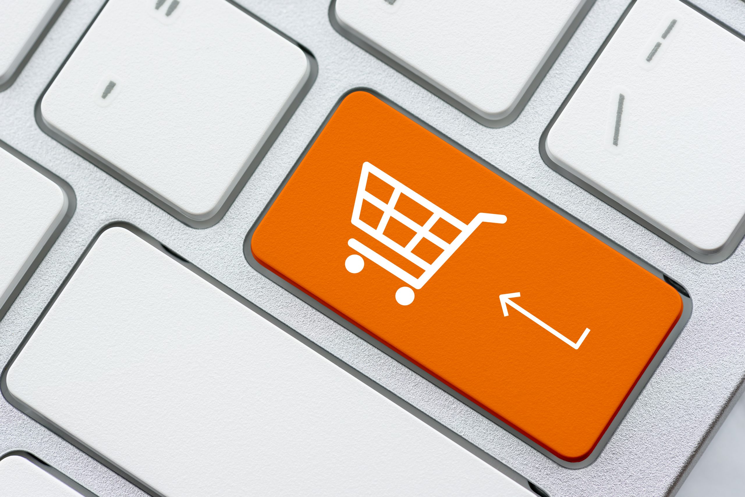 Online shopping / ecommerce and retail sale concept : White bask||web integrations
