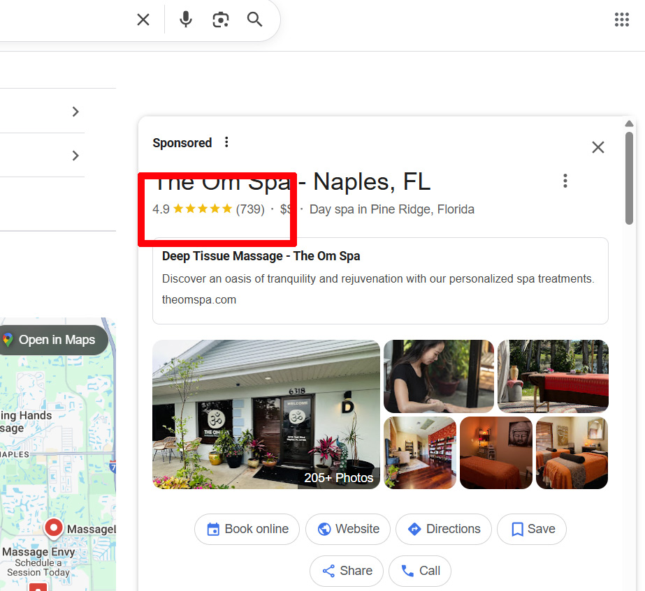 massage therapist google reviews