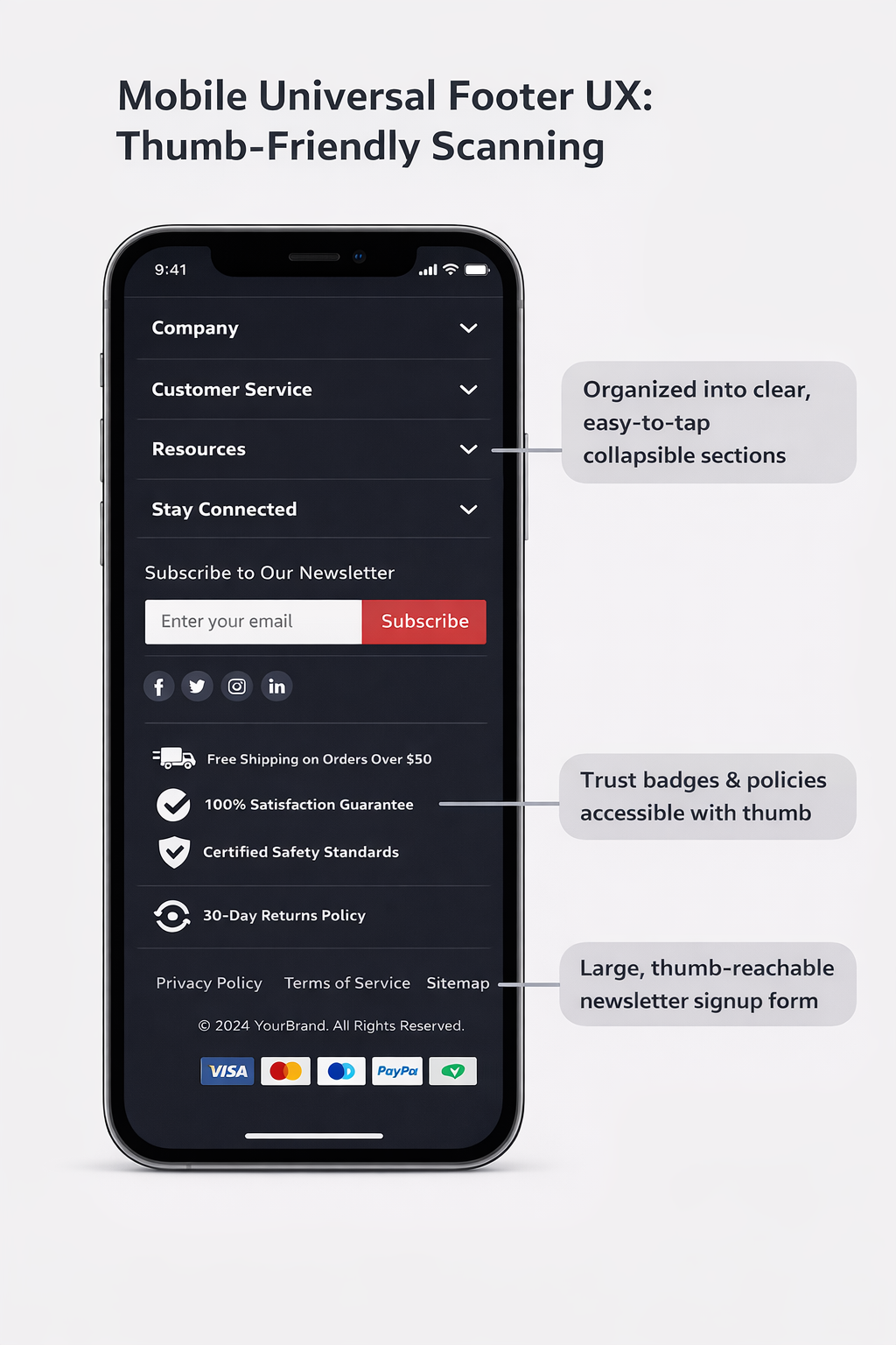 mobile footer
