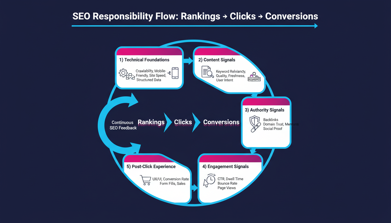 SEO responsibility flow